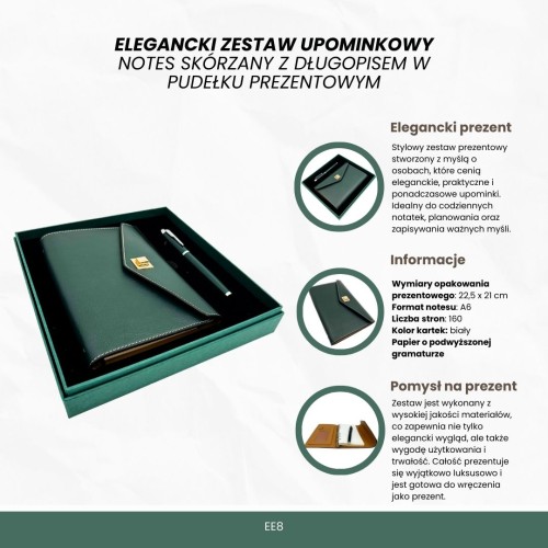 Elegancki Zestaw Prezentowy - Skórzany Notes A6 i Długopis w Pudełku  (3).jpg