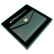 Elegancki Zestaw Prezentowy - Skórzany Notes A6 i Długopis w Pudełku  (4).jpg
