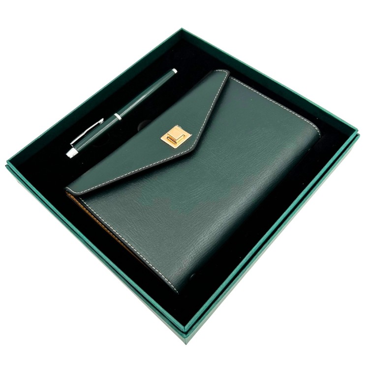 Elegancki Zestaw Prezentowy - Skórzany Notes A6 i Długopis w Pudełku  (4).jpg