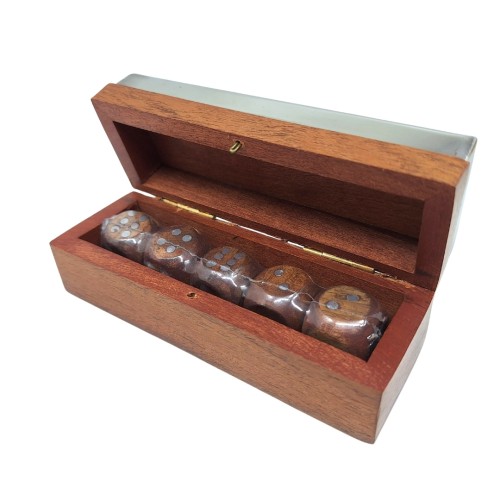 Gra w Kości w Drewnianym Pudełku - Elegancki Zestaw do Gry i Prezent  (3).jpg