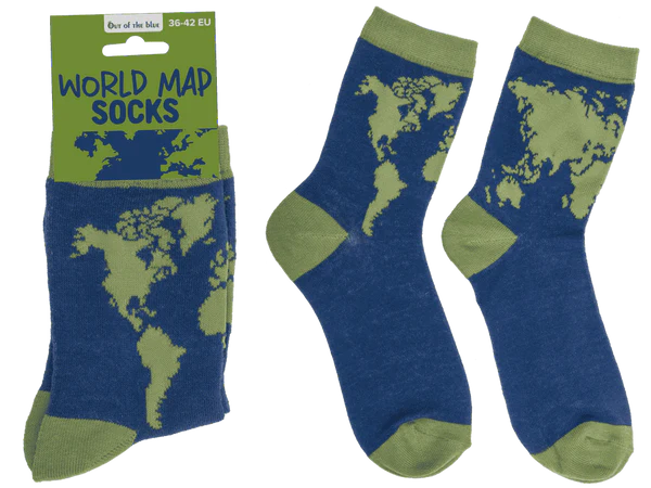 Skarpetki Mapa Świata - Kolorowe Skarpety Unisex Rozmiar 36-42  (1).webp