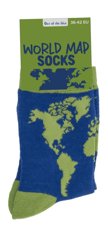 Skarpetki Mapa Świata - Kolorowe Skarpety Unisex Rozmiar 36-42  (2).webp