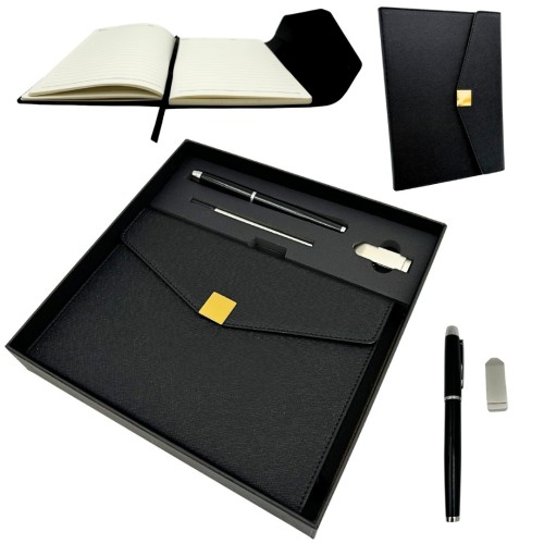 Elegancki Zestaw Prezentowy - Skórzany Notes A6 i Długopis w Pudełku  (2).jpg