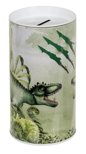 Skarbonka Metalowa Dinozaur - Puszka na oszczędności dla dzieci  (2).webp