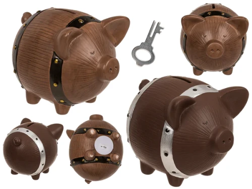 Skarbonka Ceramiczna Świnka Beczka - Duża skarbonka na kluczyk  (2).webp