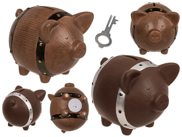 Skarbonka Ceramiczna Świnka Beczka - Duża skarbonka na kluczyk  (2).webp