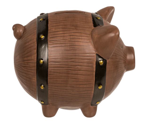 Skarbonka Ceramiczna Świnka Beczka - Duża skarbonka na kluczyk  (3).webp