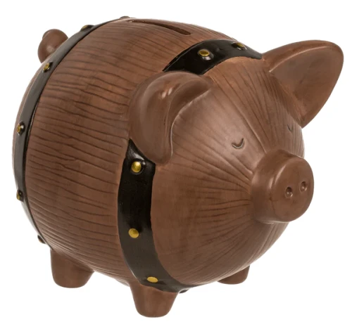 Skarbonka Ceramiczna Świnka Beczka - Duża skarbonka na kluczyk  (4).webp