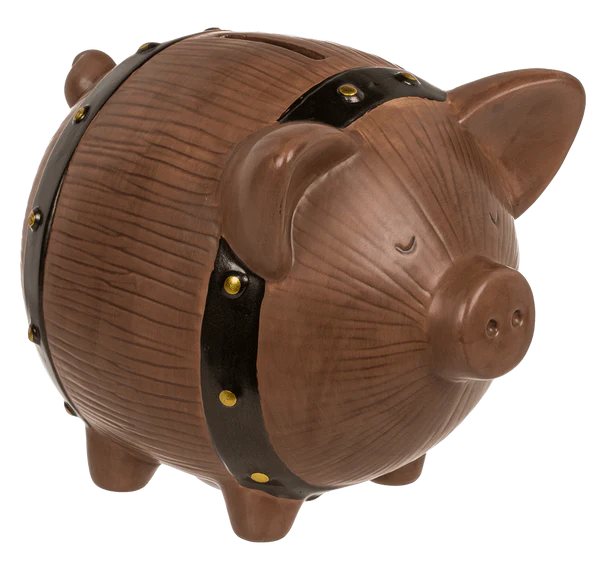 Skarbonka Ceramiczna Świnka Beczka - Duża skarbonka na kluczyk  (4).webp