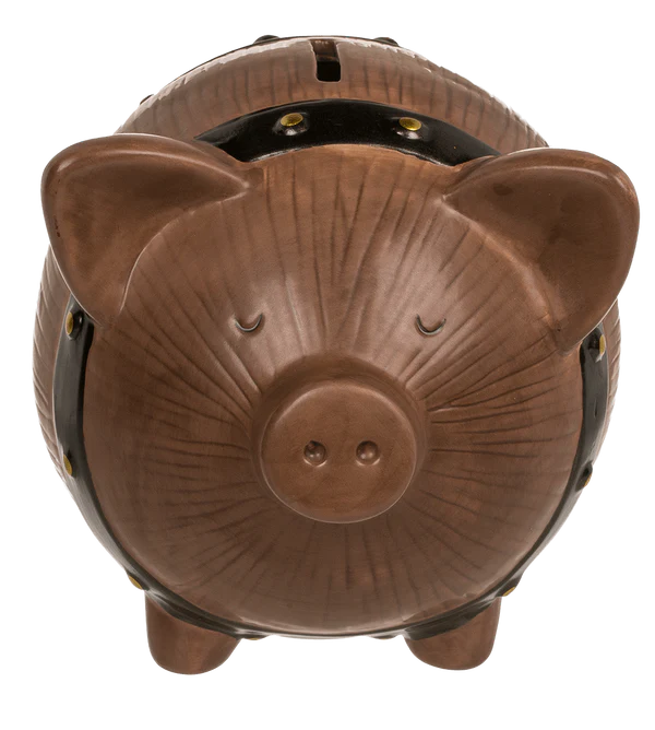 Skarbonka Ceramiczna Świnka Beczka - Duża skarbonka na kluczyk  (5).webp