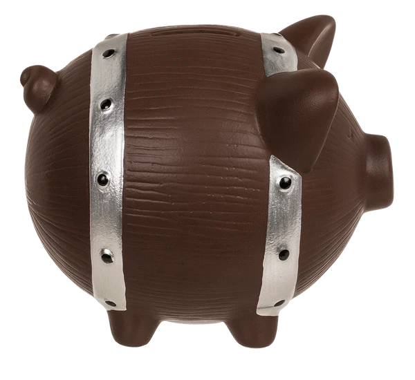 Skarbonka Ceramiczna Świnka Beczka - Duża skarbonka na kluczyk  (7).webp