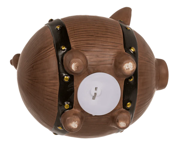 Skarbonka Ceramiczna Świnka Beczka - Duża skarbonka na kluczyk  (9).webp