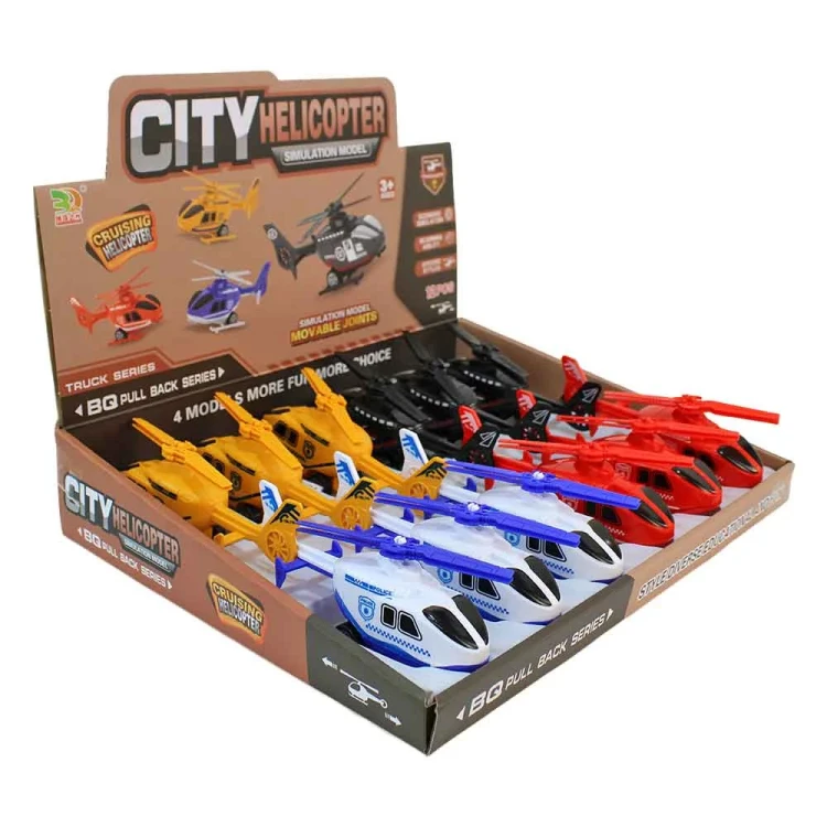 Helikopter Miejski z Napędem Pull Back - Zabawka dla Dzieci 15cm  (3).webp