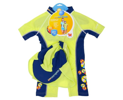 Strój kąpielowy dla dzieci z filtrem UV 50+ – zestaw zielony M/L