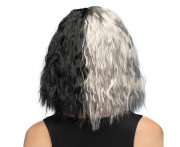 Peruka czarno-biała Cruella De Mon - dwukolorowa fryzura uniwersalna