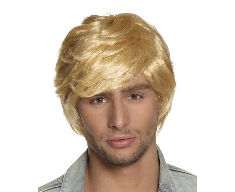 Peruka męska blond Tyler - krótka fryzura retro lata 80 i 90