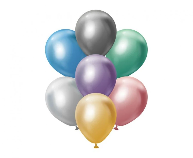 Balony chromowane mix kolorów 13 cm - 100 szt. małe 5 cali Kalisan