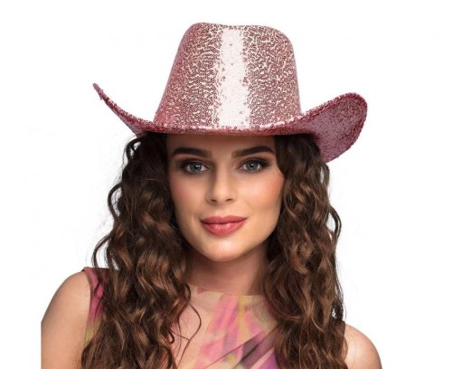 Kapelusz kowbojski Rodeo Party różowy - damski kapelusz Cowgirl