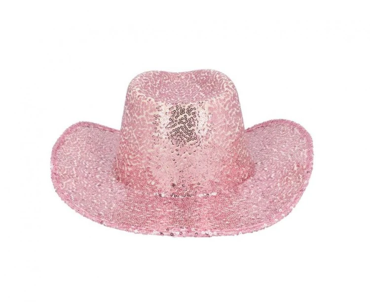 Kapelusz kowbojski Rodeo Party różowy - damski kapelusz Cowgirl
