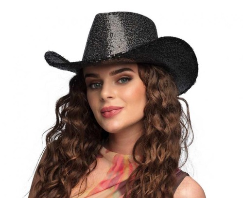 Kapelusz kowbojski Rodeo Party czarny - męskie nakrycie głowy szeryfa