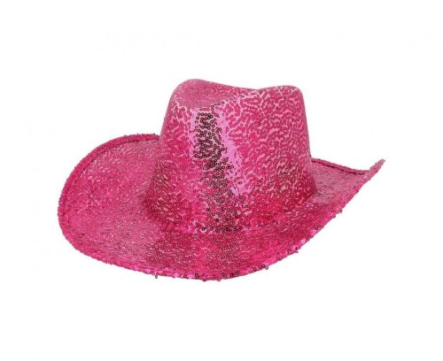 Różowy kapelusz kowbojski Rodeo - damski kapelusz na panieński