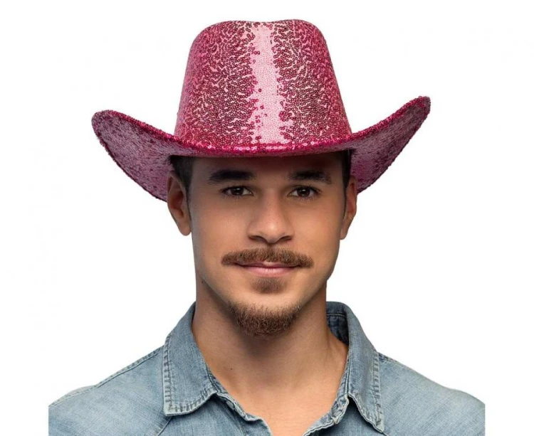 Różowy kapelusz kowbojski Rodeo - damski kapelusz na panieński