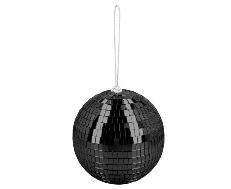 Kula disco czarna 15 cm - lustrzana kula dekoracyjna Boland