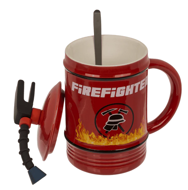 Kubek Ceramiczny Strażak Gaśnica Butla Stylowy Gadżet dla Bohaterów 450 ml 4