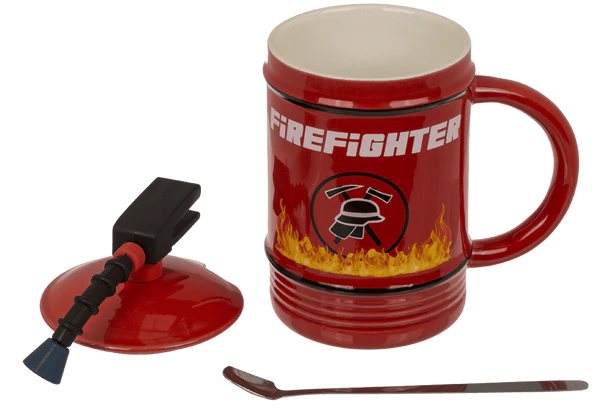Kubek Ceramiczny Strażak Gaśnica Butla Stylowy Gadżet dla Bohaterów 450 ml 5