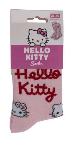 Skarpetki Hello Kitty dla Dzieci - Różowe Skarpetki Bajkowe 28-35  (2).webp