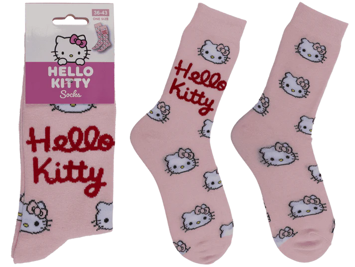 Skarpetki Hello Kitty - Różowe Skarpetki Damskie Rozmiar 36-43  (1).webp