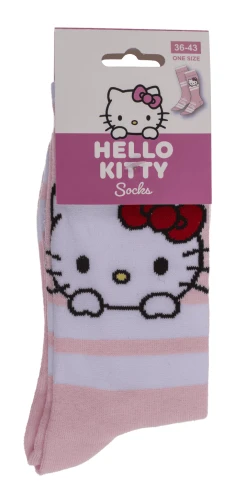 Skarpetki Hello Kitty w Paski - Różowe Skarpetki Damskie 36-43  (2).webp