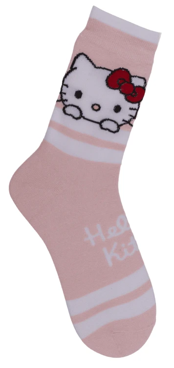 Skarpetki Hello Kitty w Paski - Różowe Skarpetki Damskie 36-43  (3).webp