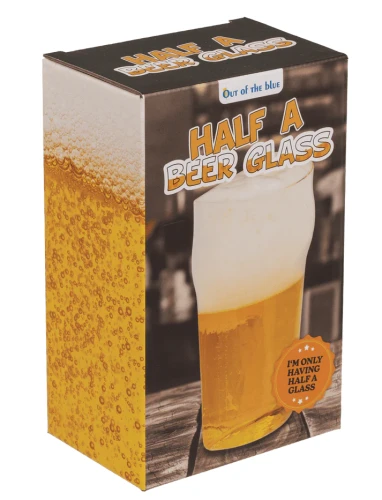 Szklanka do Piwa Pół Kufla - Śmieszny Gadżet na Prezent 365 ml  (2).webp