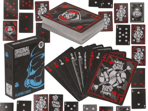 Karty do gry Stormtrooper - talia pokerowa czarna - prezent dla fana  (2).webp
