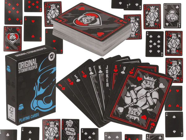 Karty do gry Stormtrooper - talia pokerowa czarna - prezent dla fana  (2).webp