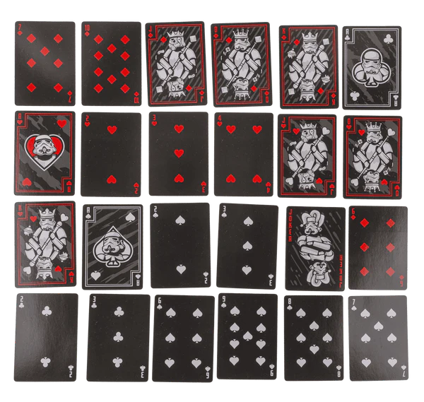 Karty do gry Stormtrooper - talia pokerowa czarna - prezent dla fana  (6).webp