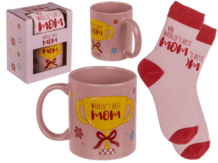 Zestaw dla Mamy Kubek i Skarpetki - Prezent na Dzień Matki Best Mom  (2).webp