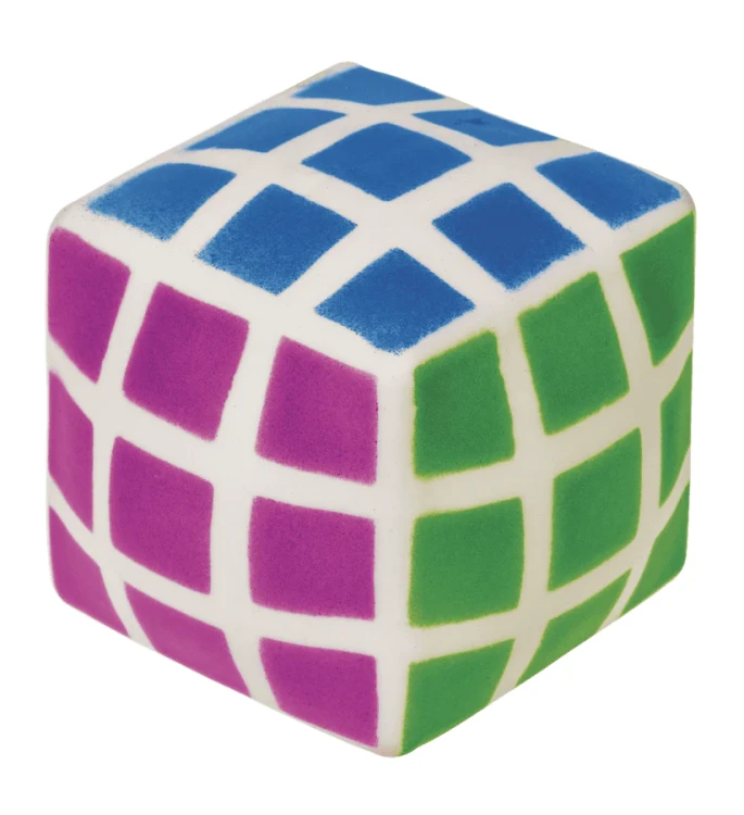 Kostka antystresowa retro puzzle - gniotek piankowy logiczny 6cm  (3).webp