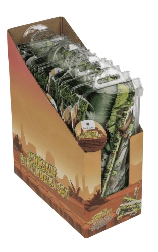 Zestaw szkolny dinozaury - przybory w piórniku 5 elementów  (2).webp