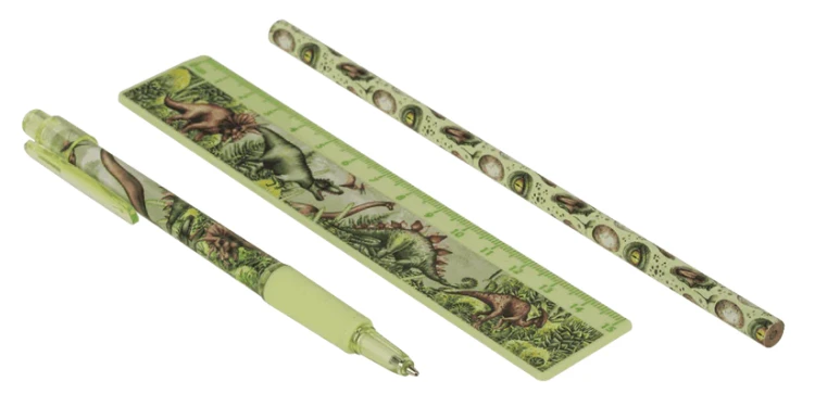 Zestaw szkolny dinozaury - przybory w piórniku 5 elementów  (7).webp