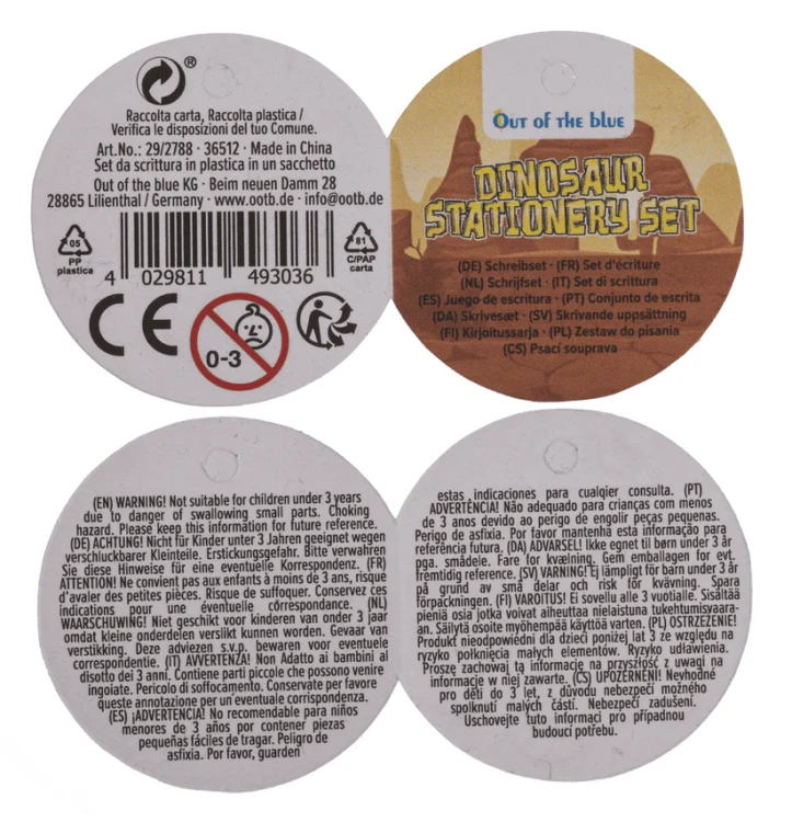 Zestaw szkolny dinozaury - przybory w piórniku 5 elementów  (8).webp
