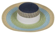 Kolorowy kapelusz słomkowy damski - letni kapelusz plażowy z rondem  (2).webp