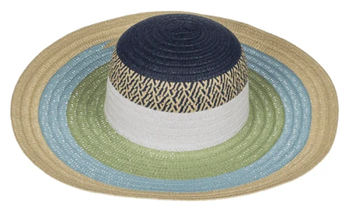 Kolorowy kapelusz słomkowy damski - letni kapelusz plażowy z rondem  (2).webp