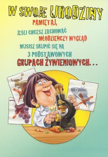 KARNET OKOLICZNOŚCIOWY KOPERTĄ POCZTÓWKA URODZINY URODZINOWA 1