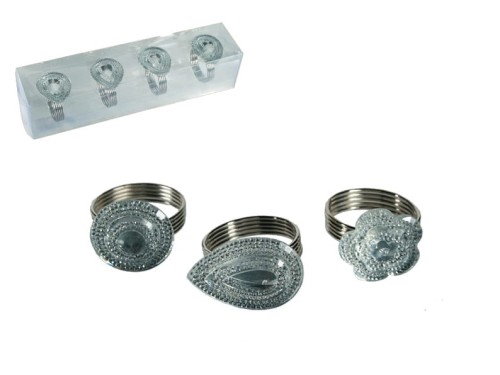 OBRĄCZKI NA SERWETKI SERWETNIK PIERŚCIEŃ ZEST 4 SZT