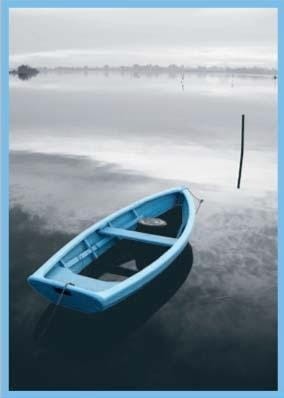 Karnet kolory z kopertą Łódka