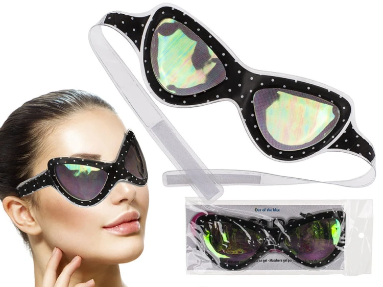 MASKA ŻELOWA NA OCZY OKULARY RETRO OPASKA MASECZKA RELAKSACYJNA .jpg