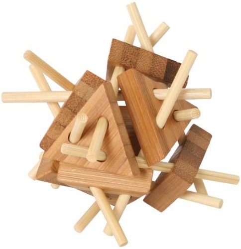 BAMBOO PUZZLE TRIANGLE ŁAMIGŁÓWKA LOGICZNA GRA 1