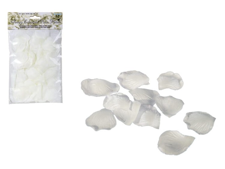 PŁATKI RÓŻY KREMOWE ECRU SZTUCZNE RÓŻE ŚLUB WESELE